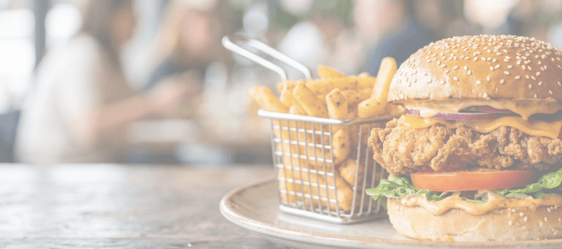 Chicken Burger and Fries